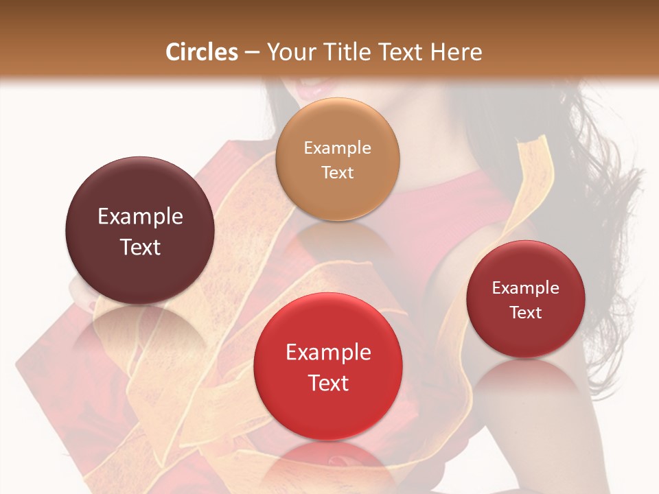 Sexy Girl Smiles And Holding A Gift In Packing PowerPoint Template