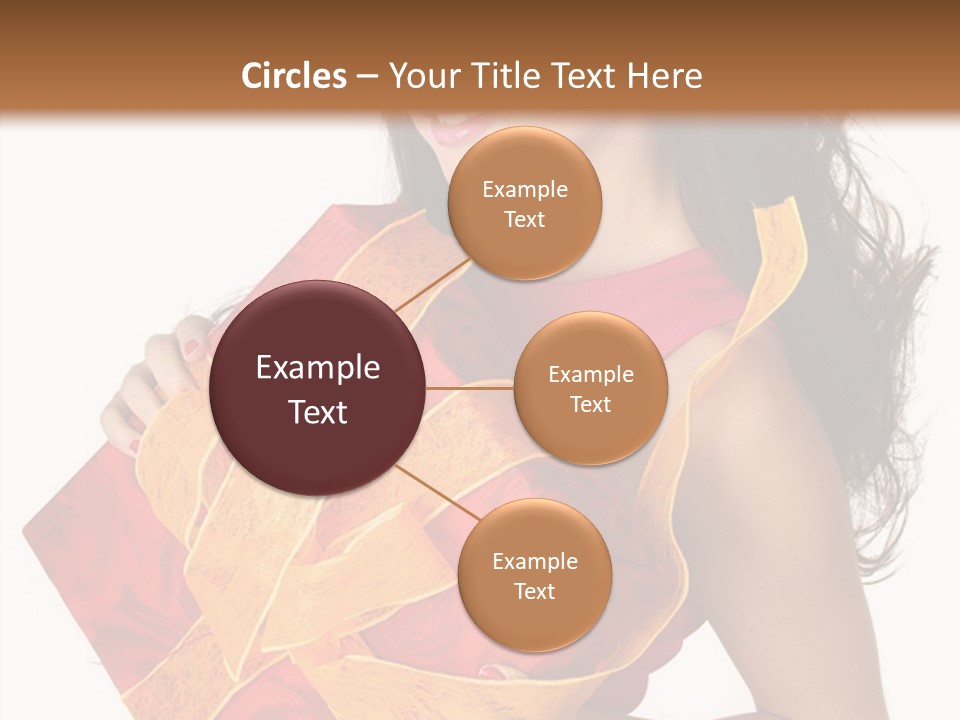 Sexy Girl Smiles And Holding A Gift In Packing PowerPoint Template