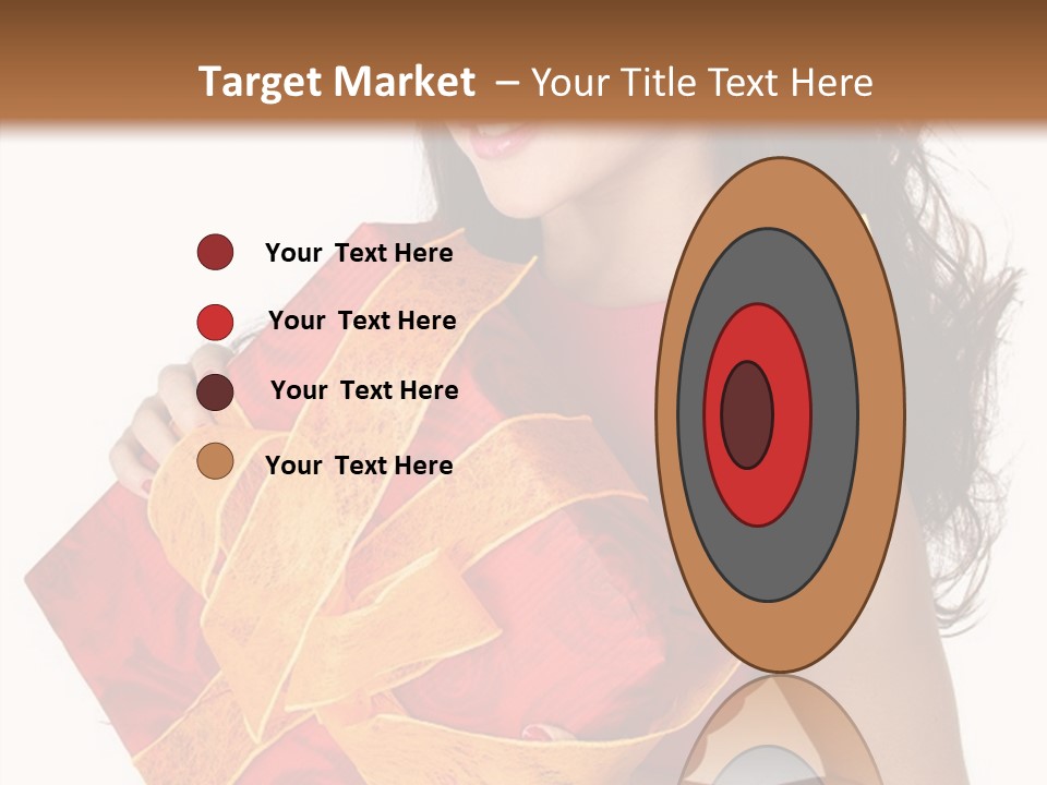 Sexy Girl Smiles And Holding A Gift In Packing PowerPoint Template