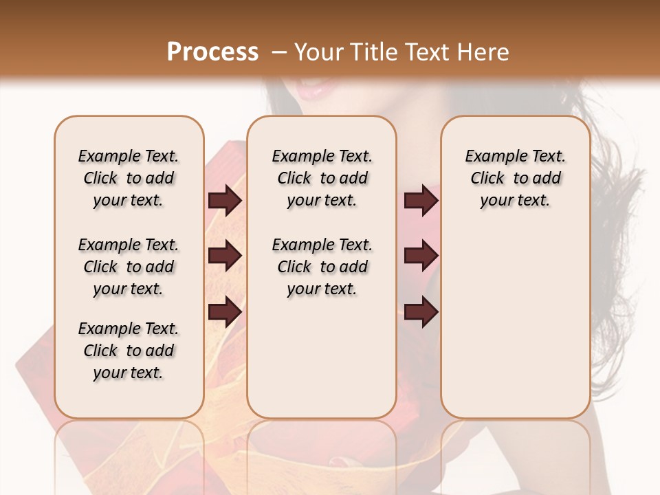 Sexy Girl Smiles And Holding A Gift In Packing PowerPoint Template