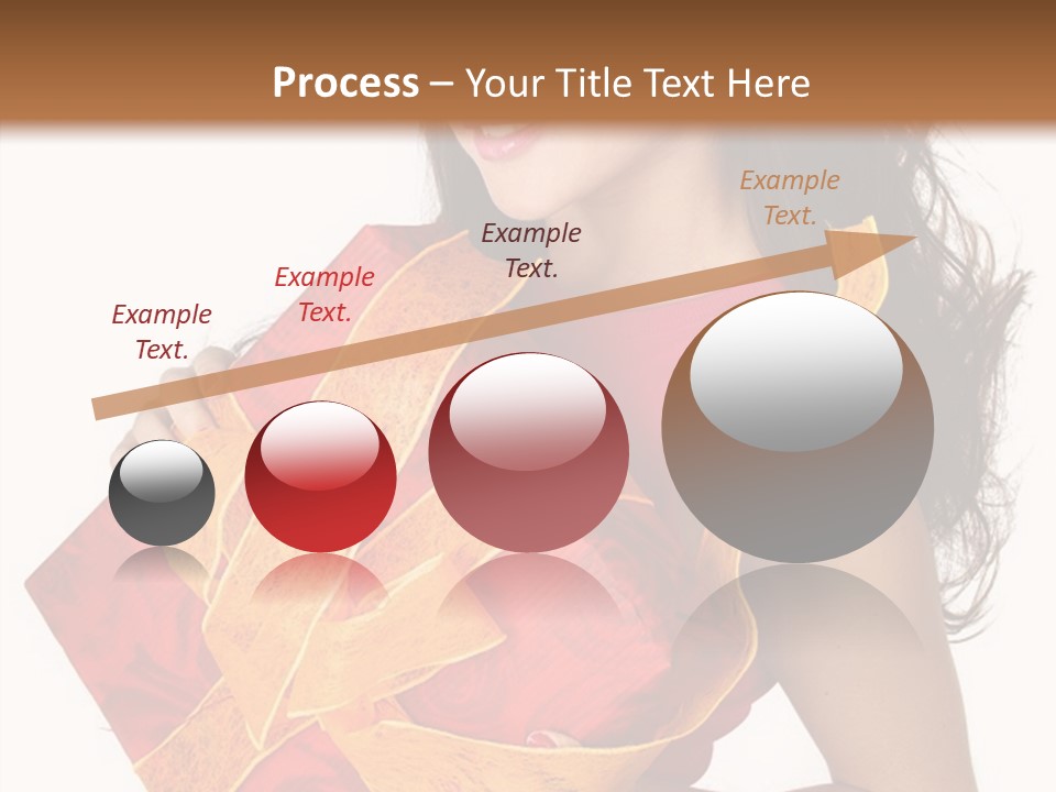 Sexy Girl Smiles And Holding A Gift In Packing PowerPoint Template