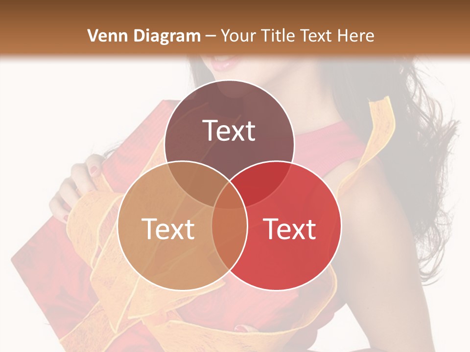 Sexy Girl Smiles And Holding A Gift In Packing PowerPoint Template