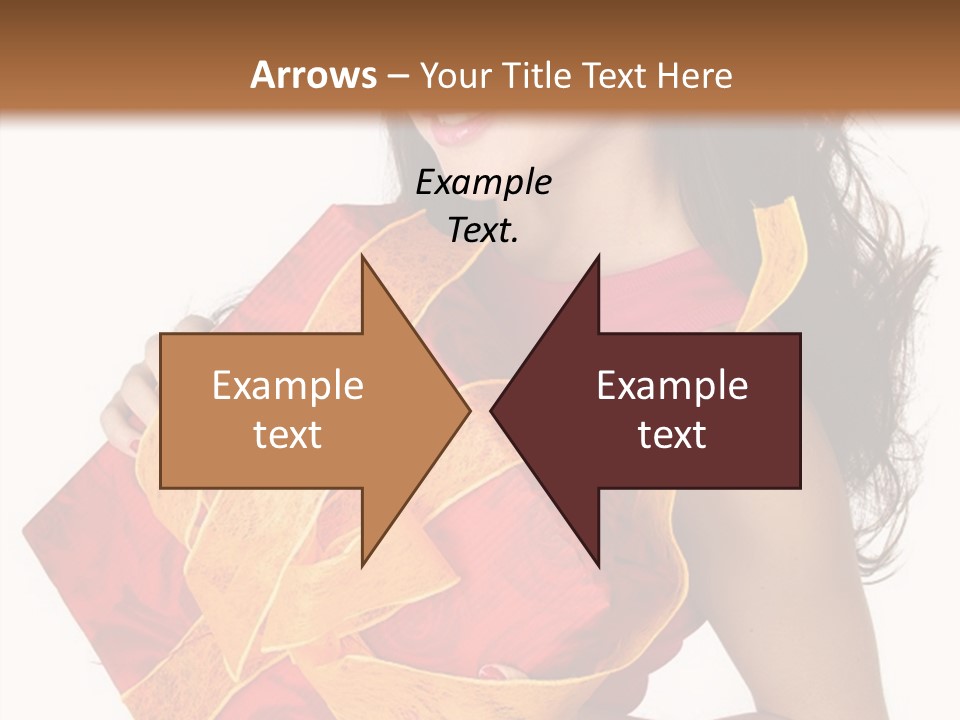 Sexy Girl Smiles And Holding A Gift In Packing PowerPoint Template