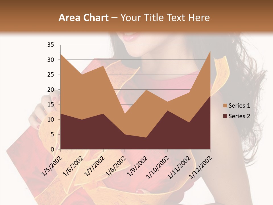 Sexy Girl Smiles And Holding A Gift In Packing PowerPoint Template