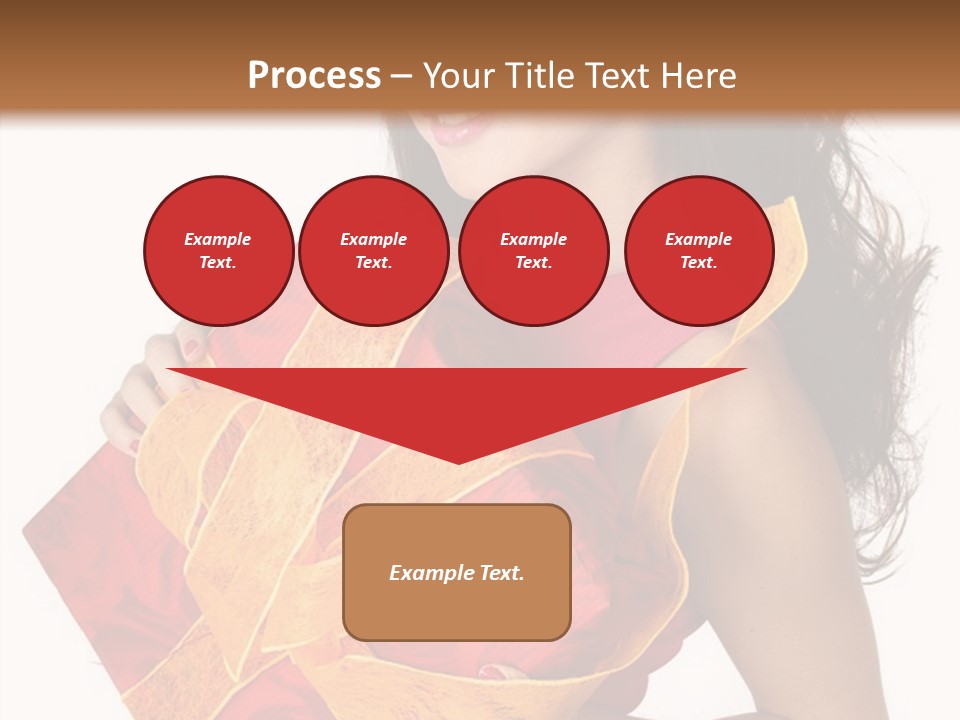 Sexy Girl Smiles And Holding A Gift In Packing PowerPoint Template