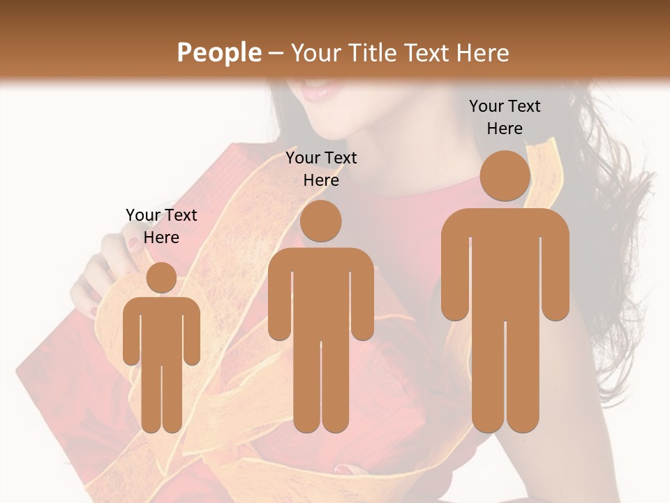 Sexy Girl Smiles And Holding A Gift In Packing PowerPoint Template