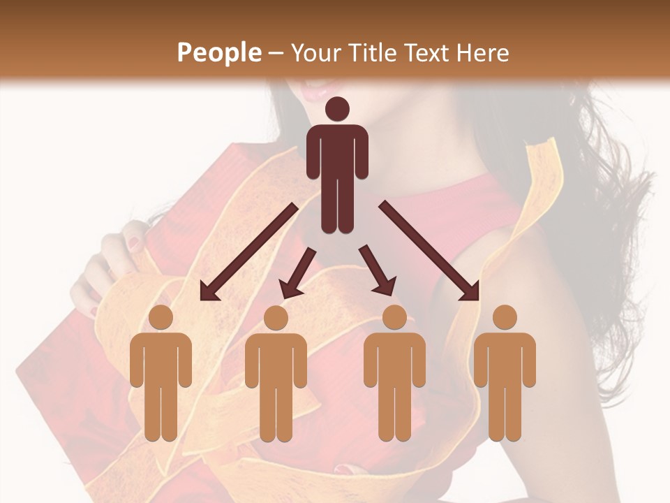 Sexy Girl Smiles And Holding A Gift In Packing PowerPoint Template