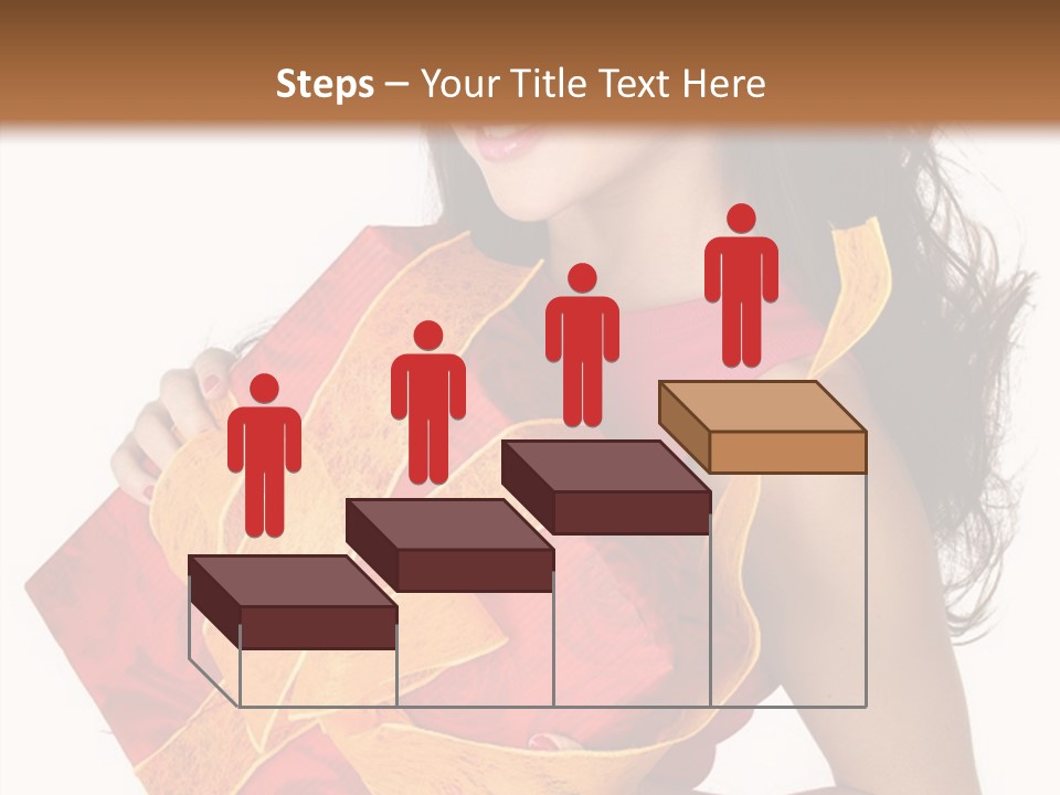 Sexy Girl Smiles And Holding A Gift In Packing PowerPoint Template