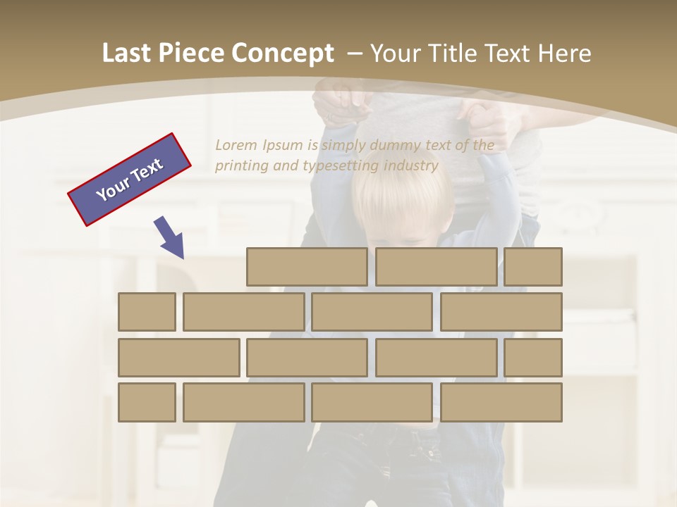 Pregnant Mother Dances Playfully With Her Son On Her Feet PowerPoint Template