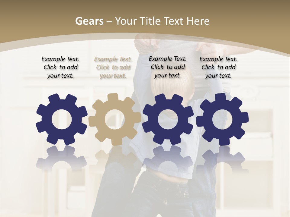 Pregnant Mother Dances Playfully With Her Son On Her Feet PowerPoint Template