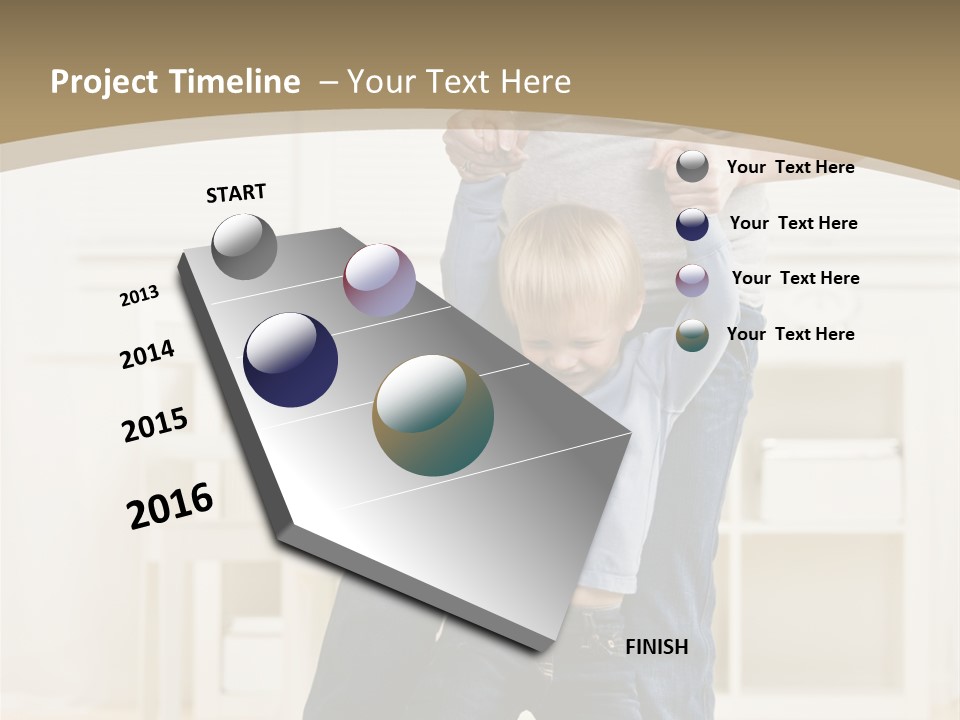 Pregnant Mother Dances Playfully With Her Son On Her Feet PowerPoint Template