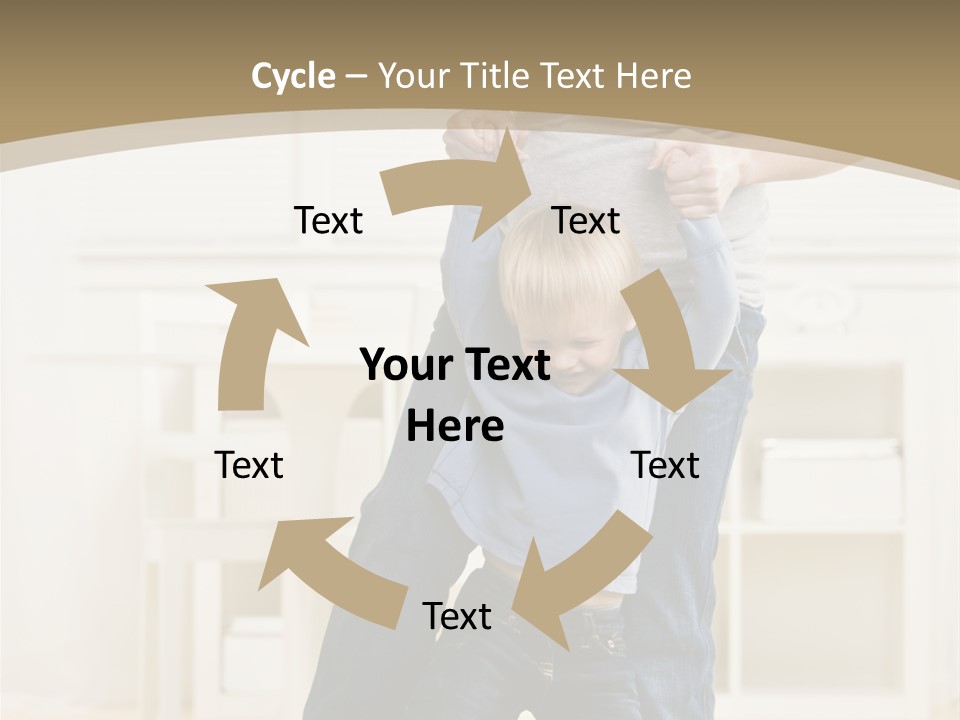 Pregnant Mother Dances Playfully With Her Son On Her Feet PowerPoint Template