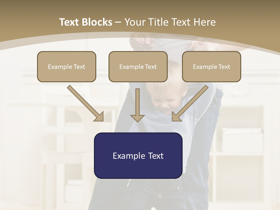 Pregnant Mother Dances Playfully With Her Son On Her Feet PowerPoint Template