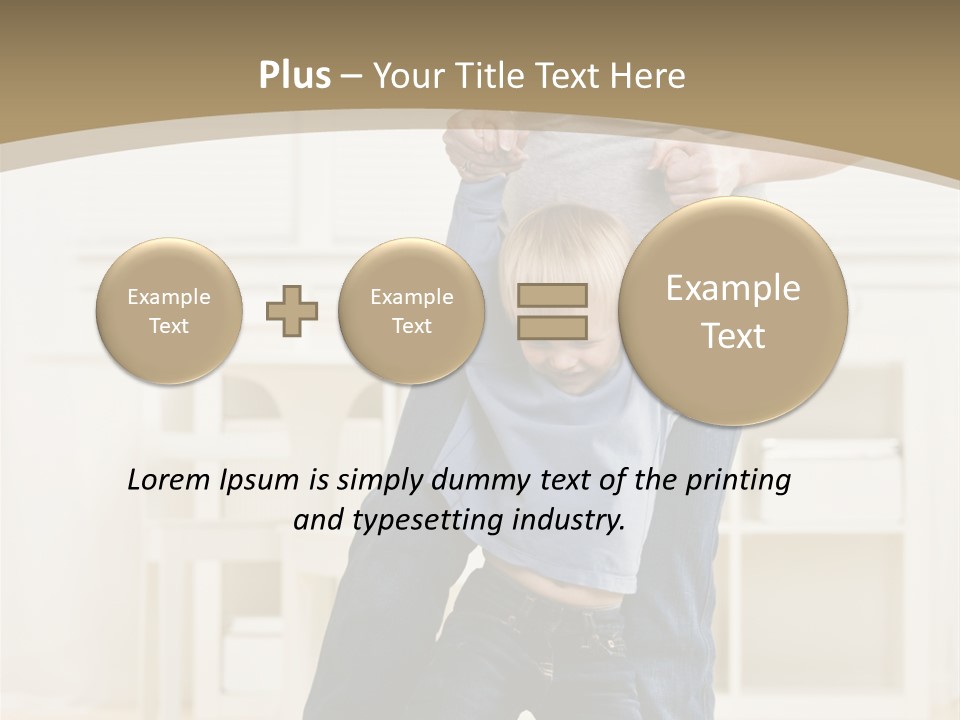 Pregnant Mother Dances Playfully With Her Son On Her Feet PowerPoint Template