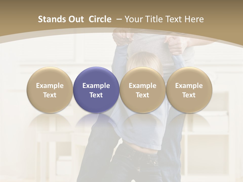 Pregnant Mother Dances Playfully With Her Son On Her Feet PowerPoint Template