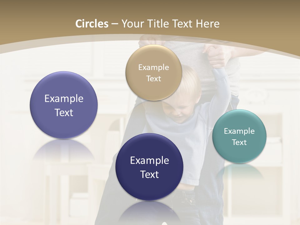 Pregnant Mother Dances Playfully With Her Son On Her Feet PowerPoint Template