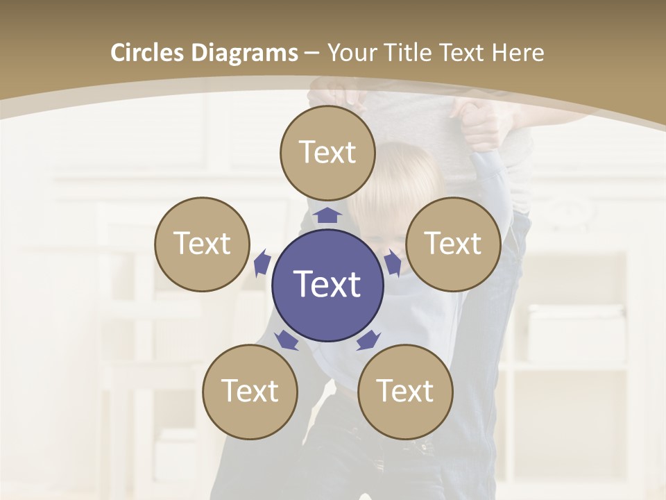 Pregnant Mother Dances Playfully With Her Son On Her Feet PowerPoint Template