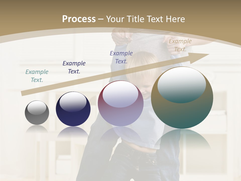 Pregnant Mother Dances Playfully With Her Son On Her Feet PowerPoint Template