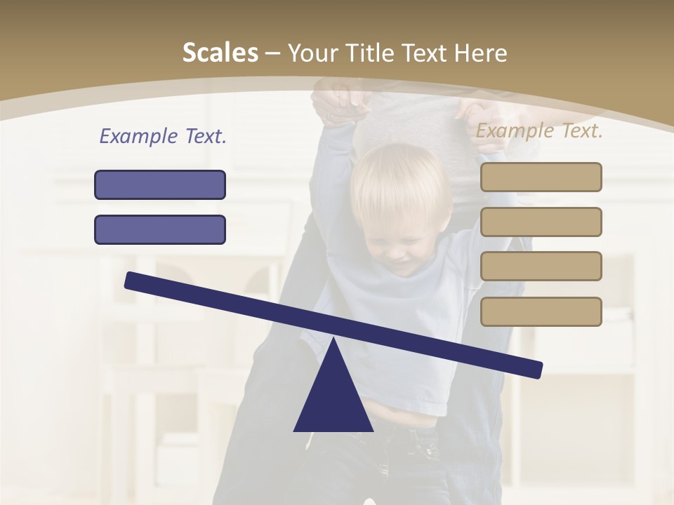 Pregnant Mother Dances Playfully With Her Son On Her Feet PowerPoint Template