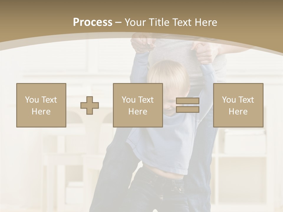 Pregnant Mother Dances Playfully With Her Son On Her Feet PowerPoint Template