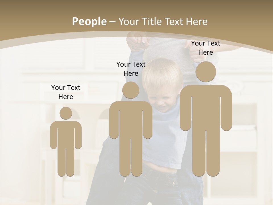 Pregnant Mother Dances Playfully With Her Son On Her Feet PowerPoint Template