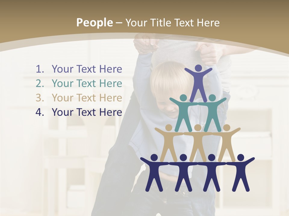 Pregnant Mother Dances Playfully With Her Son On Her Feet PowerPoint Template