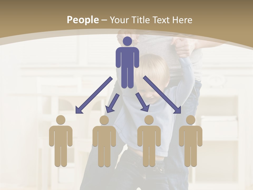 Pregnant Mother Dances Playfully With Her Son On Her Feet PowerPoint Template