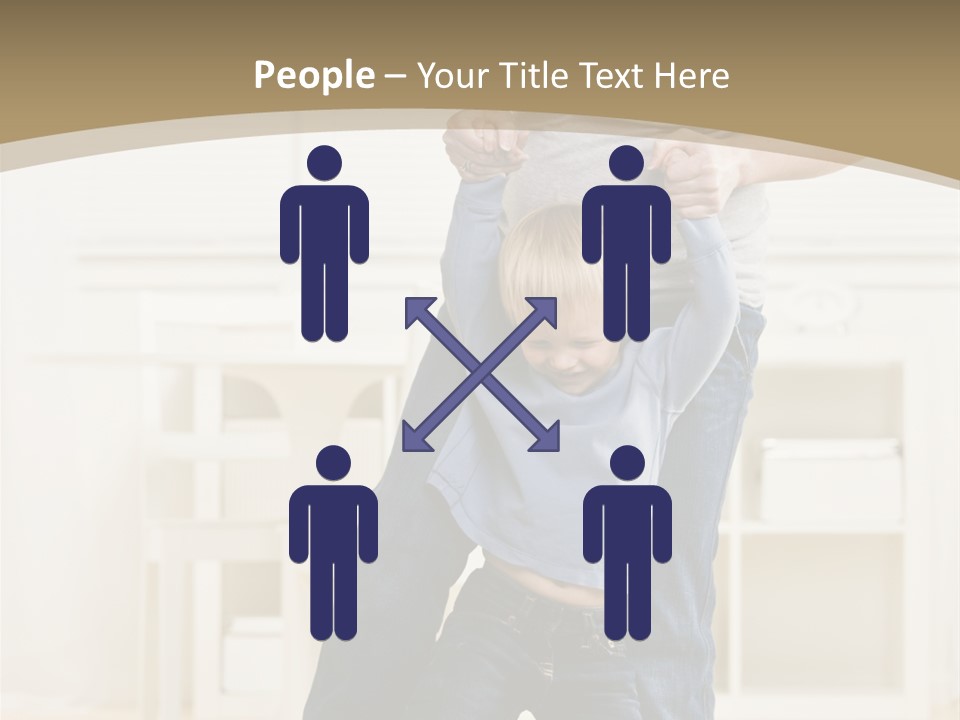 Pregnant Mother Dances Playfully With Her Son On Her Feet PowerPoint Template