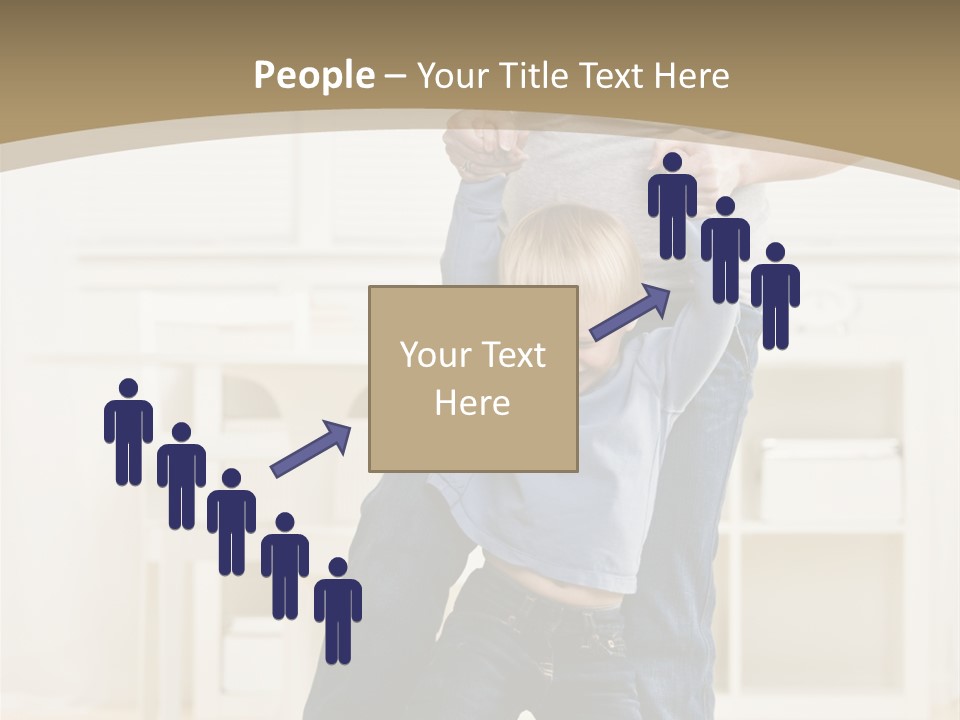 Pregnant Mother Dances Playfully With Her Son On Her Feet PowerPoint Template