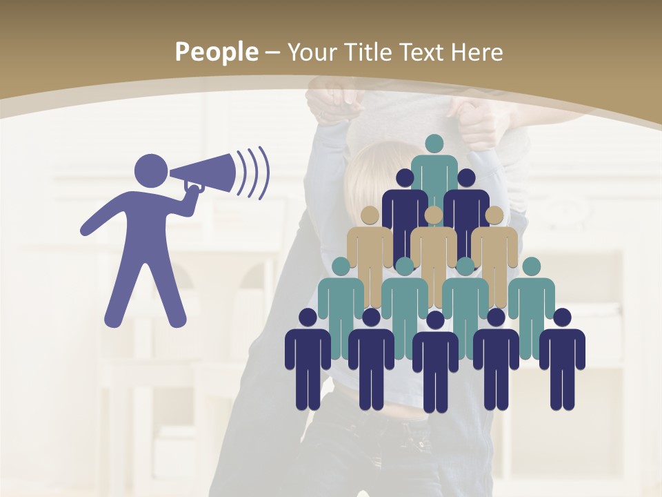 Pregnant Mother Dances Playfully With Her Son On Her Feet PowerPoint Template