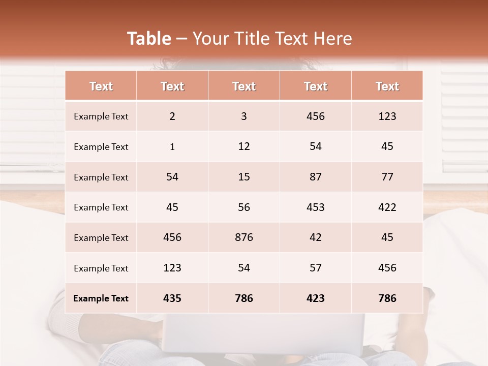 A Woman And Child Sitting On A Bed With A Laptop PowerPoint Template