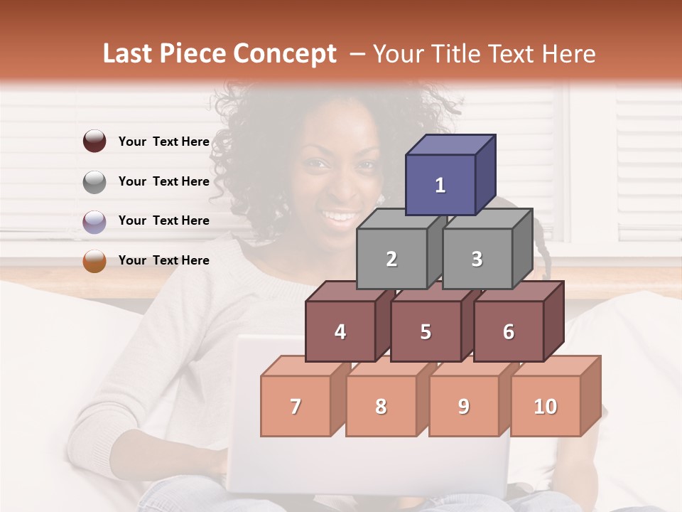 A Woman And Child Sitting On A Bed With A Laptop PowerPoint Template