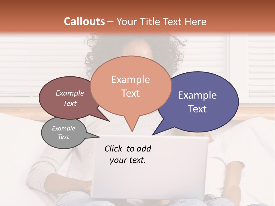 A Woman And Child Sitting On A Bed With A Laptop PowerPoint Template