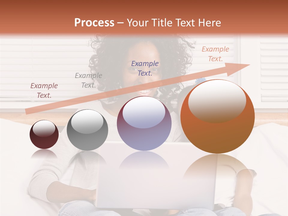 A Woman And Child Sitting On A Bed With A Laptop PowerPoint Template