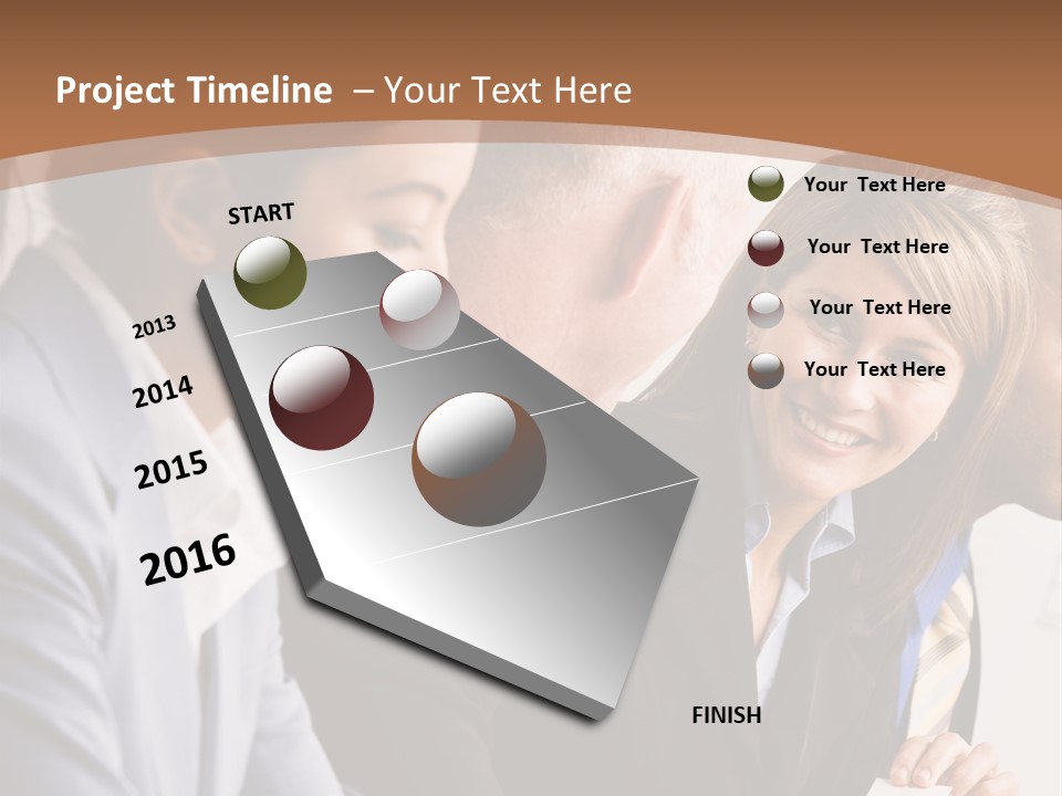 Confident Businesswoman Handing Co-Worker Business Card In Meeting PowerPoint Template