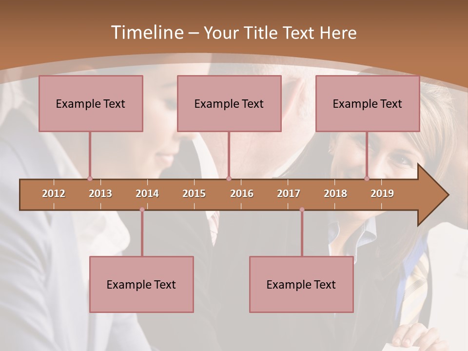 Confident Businesswoman Handing Co-Worker Business Card In Meeting PowerPoint Template