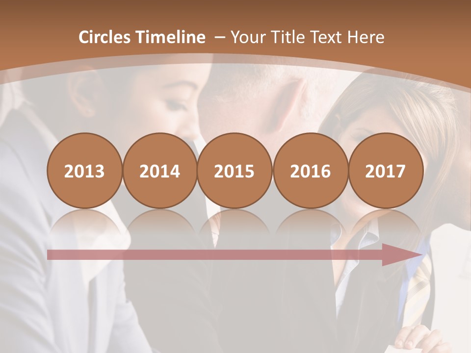 Confident Businesswoman Handing Co-Worker Business Card In Meeting PowerPoint Template