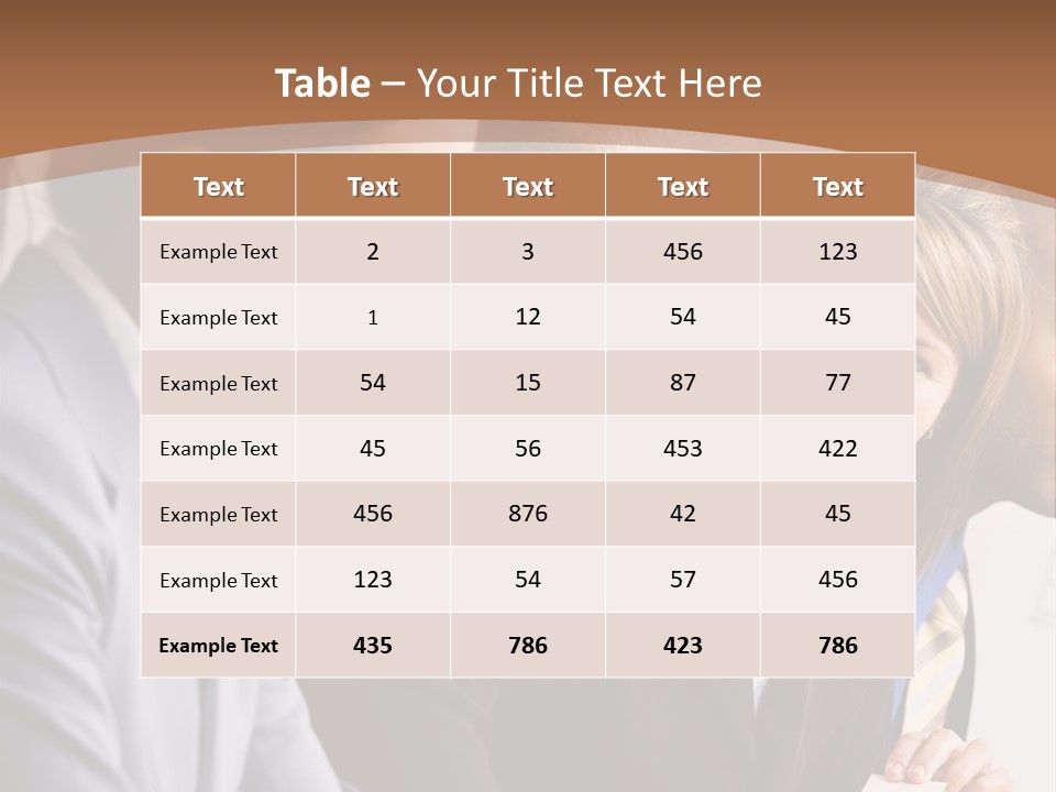 Confident Businesswoman Handing Co-Worker Business Card In Meeting PowerPoint Template