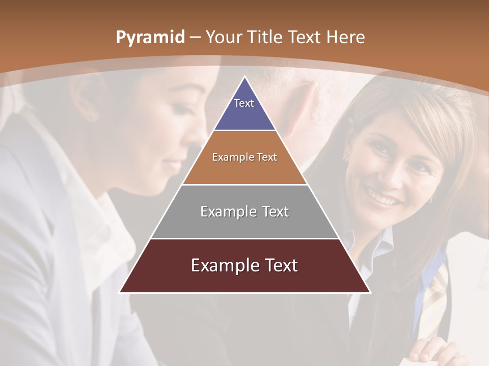 Confident Businesswoman Handing Co-Worker Business Card In Meeting PowerPoint Template