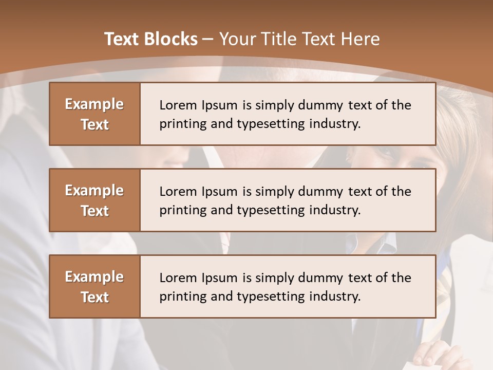 Confident Businesswoman Handing Co-Worker Business Card In Meeting PowerPoint Template