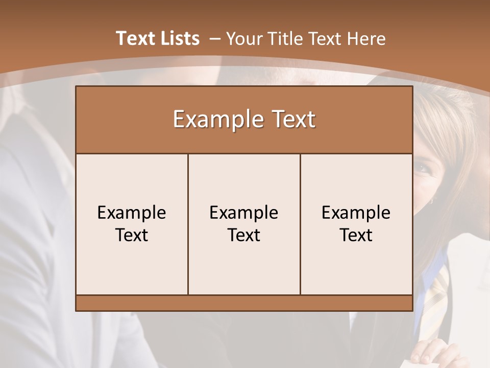 Confident Businesswoman Handing Co-Worker Business Card In Meeting PowerPoint Template