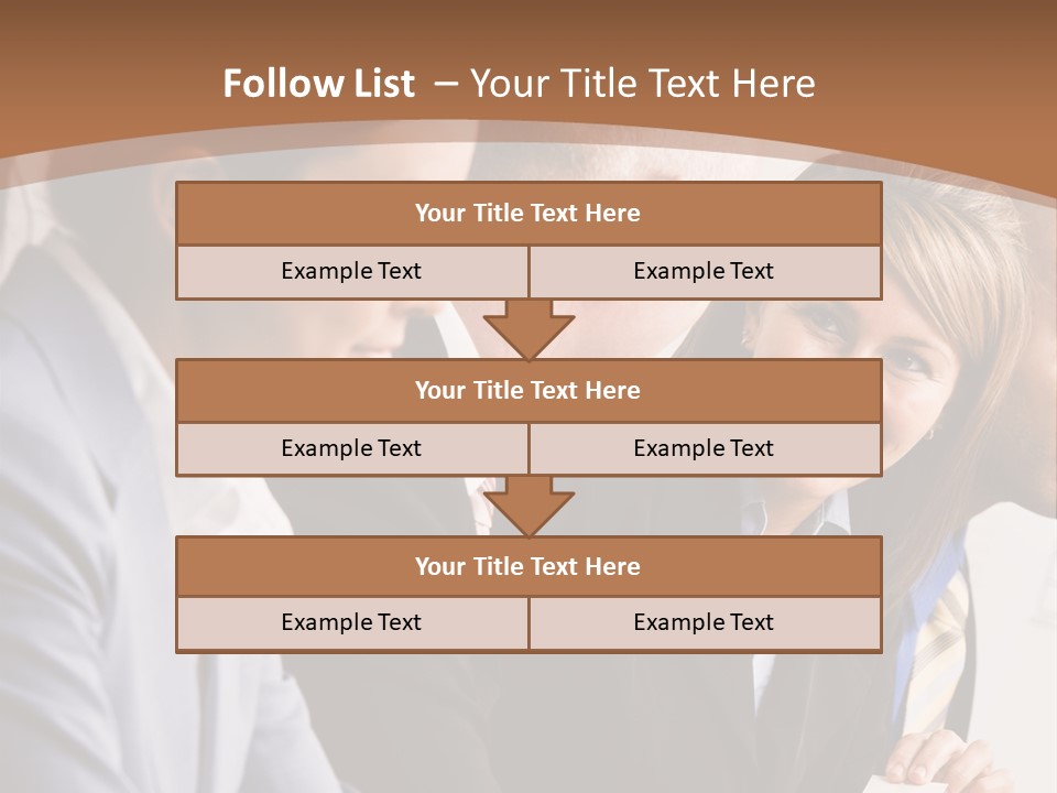 Confident Businesswoman Handing Co-Worker Business Card In Meeting PowerPoint Template