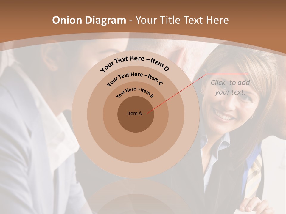 Confident Businesswoman Handing Co-Worker Business Card In Meeting PowerPoint Template