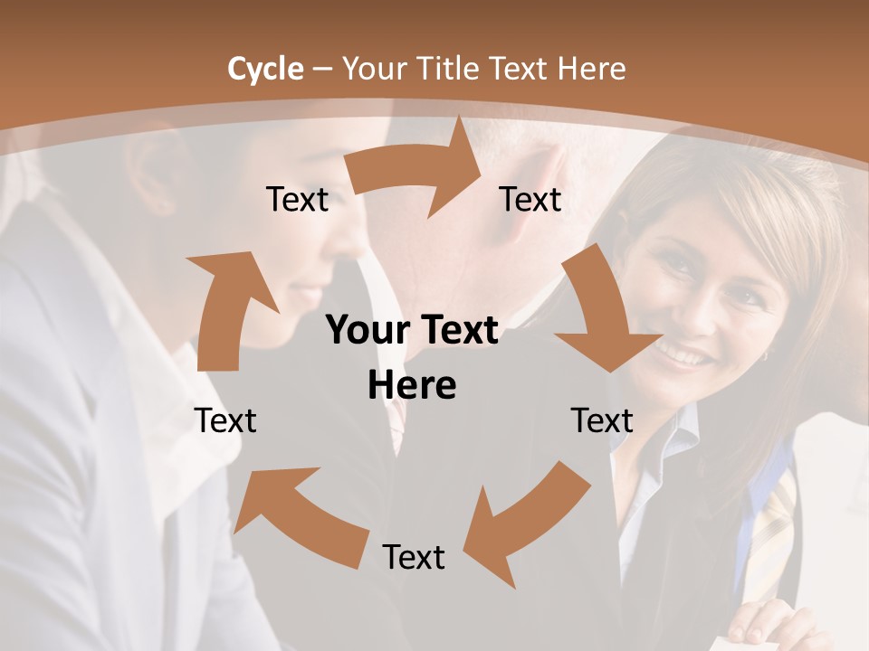 Confident Businesswoman Handing Co-Worker Business Card In Meeting PowerPoint Template