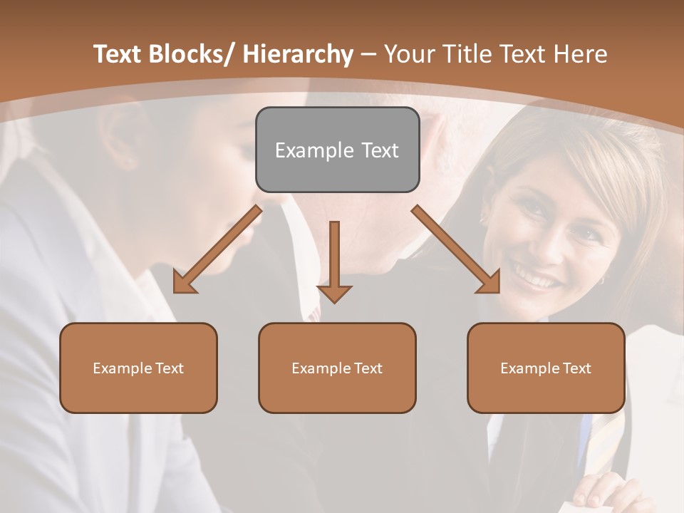 Confident Businesswoman Handing Co-Worker Business Card In Meeting PowerPoint Template