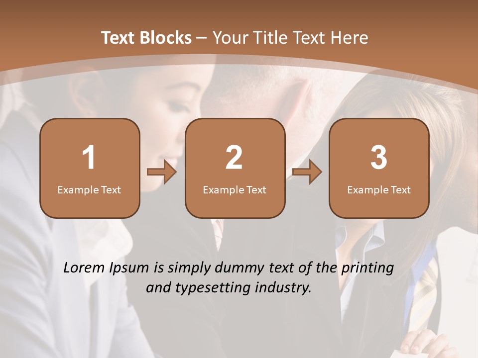 Confident Businesswoman Handing Co-Worker Business Card In Meeting PowerPoint Template