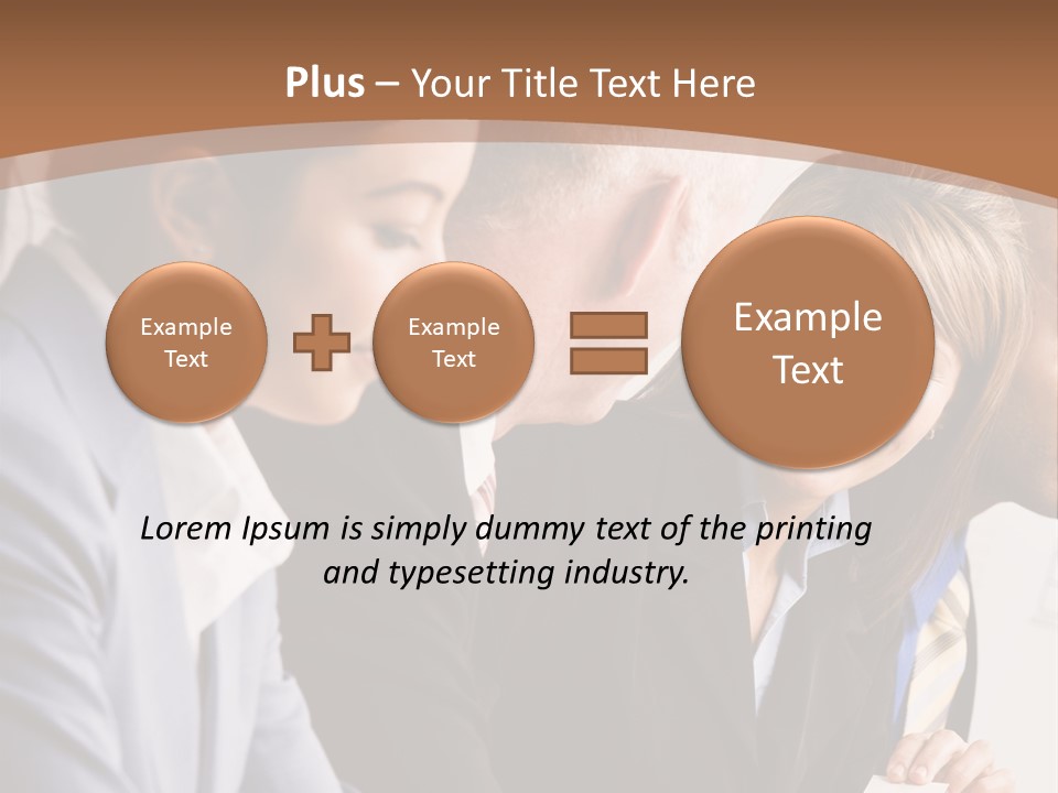 Confident Businesswoman Handing Co-Worker Business Card In Meeting PowerPoint Template