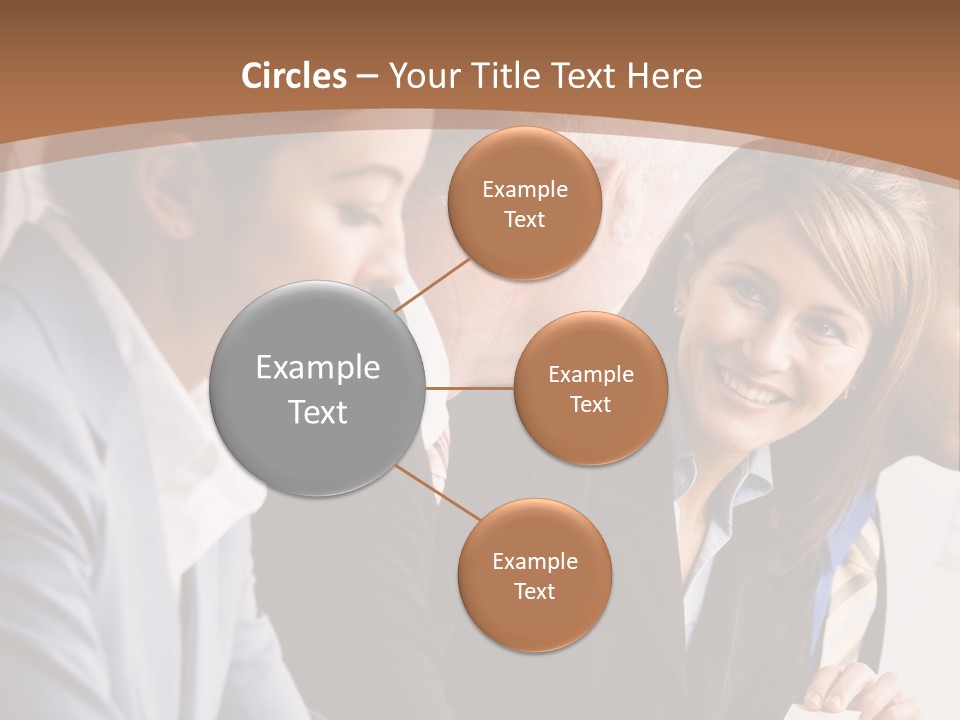 Confident Businesswoman Handing Co-Worker Business Card In Meeting PowerPoint Template