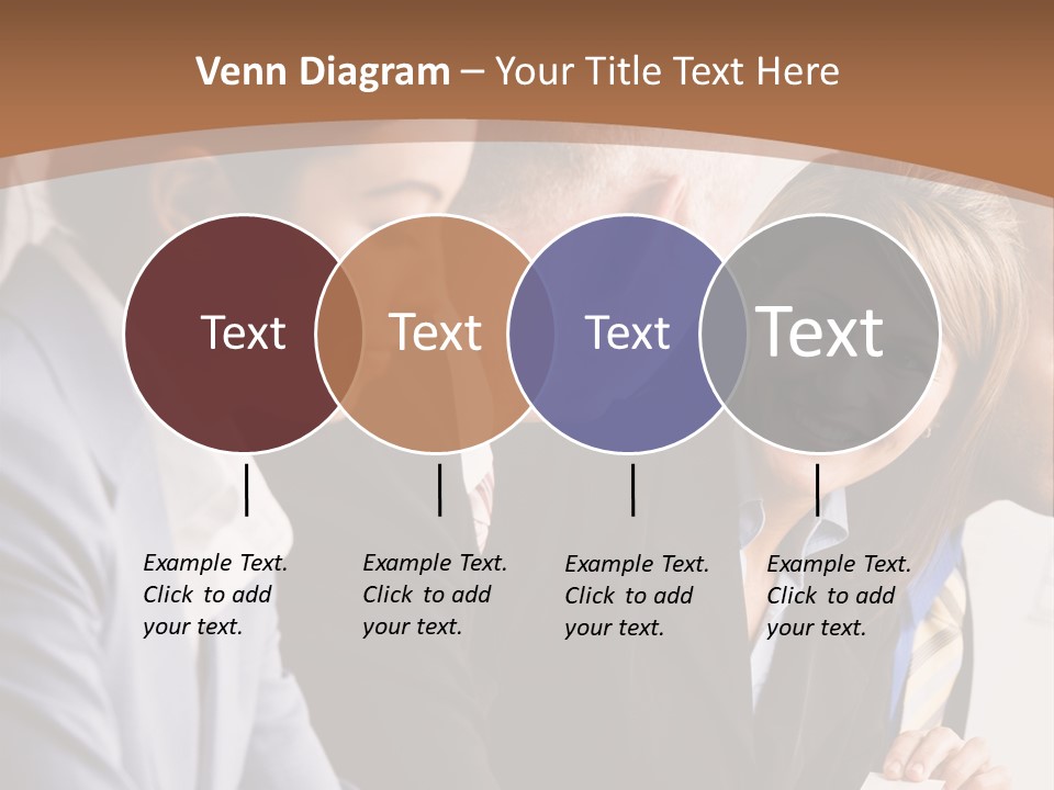 Confident Businesswoman Handing Co-Worker Business Card In Meeting PowerPoint Template