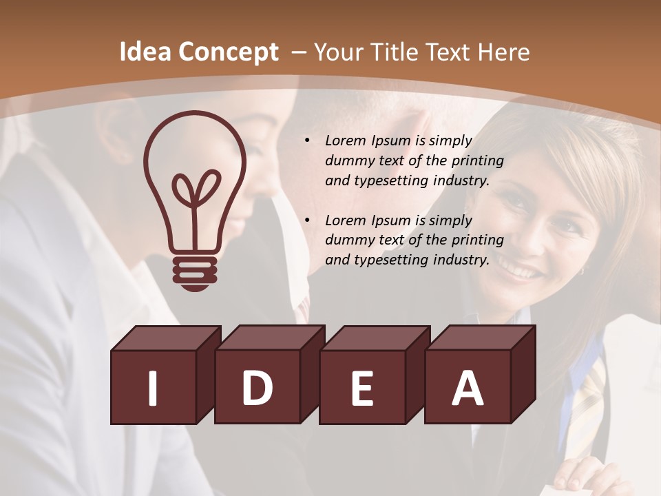 Confident Businesswoman Handing Co-Worker Business Card In Meeting PowerPoint Template